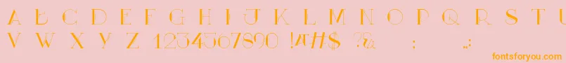 MaryCaps Font – Orange Fonts on Pink Background