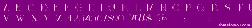 MaryCaps Font – Pink Fonts on Purple Background