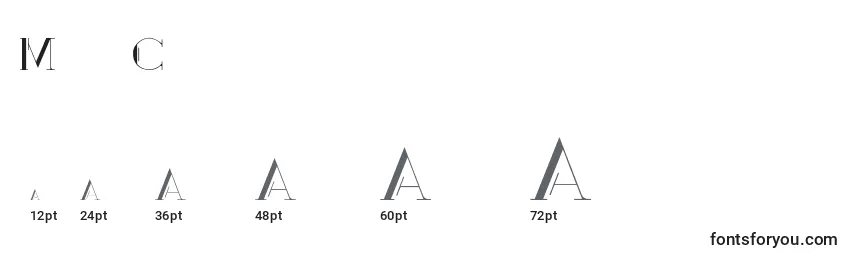 MaryCaps Font Sizes