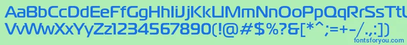 MagistralcBold Font – Blue Fonts on Green Background