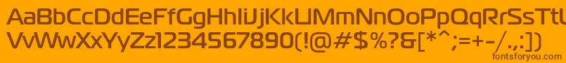 MagistralcBold Font – Brown Fonts on Orange Background