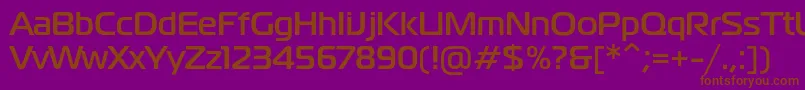 MagistralcBold Font – Brown Fonts on Purple Background