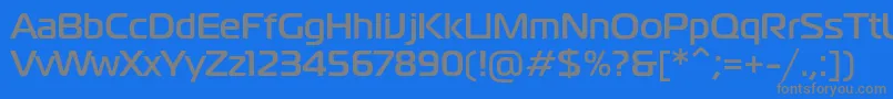 フォントMagistralcBold – 青い背景に灰色の文字