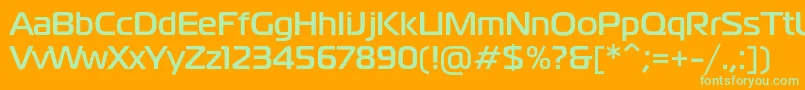MagistralcBold Font – Green Fonts on Orange Background
