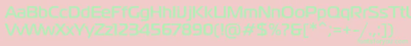 MagistralcBold Font – Green Fonts on Pink Background
