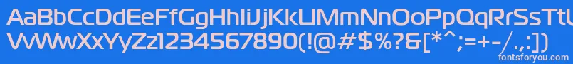MagistralcBold Font – Pink Fonts on Blue Background