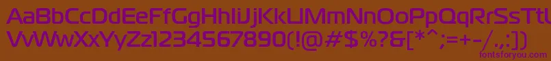 フォントMagistralcBold – 紫色のフォント、茶色の背景