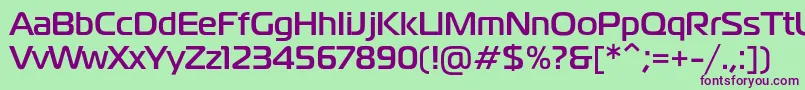 MagistralcBold-fontti – violetit fontit vihreällä taustalla