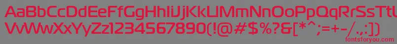 MagistralcBold Font – Red Fonts on Gray Background