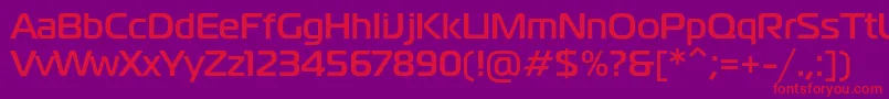 MagistralcBold Font – Red Fonts on Purple Background