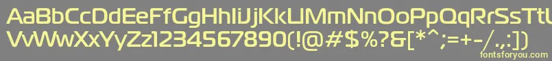 MagistralcBold Font – Yellow Fonts on Gray Background