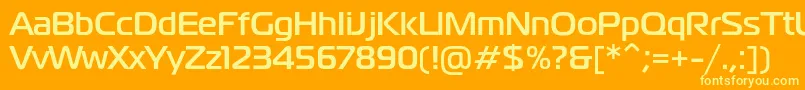 MagistralcBold Font – Yellow Fonts on Orange Background