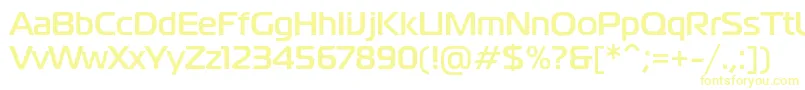MagistralcBold Font – Yellow Fonts on White Background