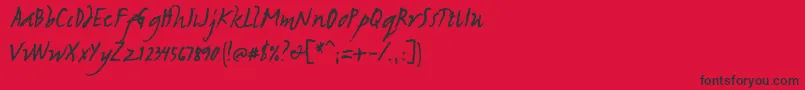 Sulatko Font – Black Fonts on Red Background