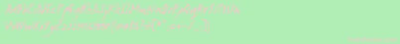 Sulatko Font – Pink Fonts on Green Background