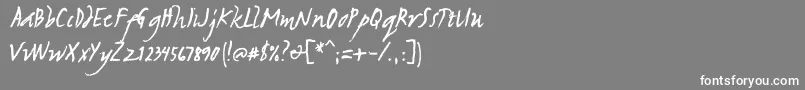 フォントSulatko – 灰色の背景に白い文字