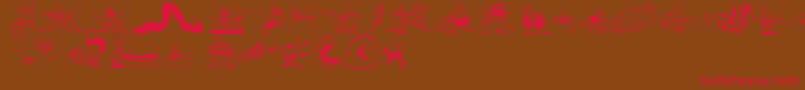 OurlittledarlingsOne-Schriftart – Rote Schriften auf braunem Hintergrund