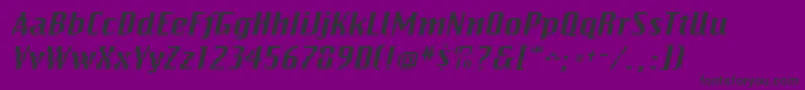 BitmapwideItalic Font – Black Fonts on Purple Background