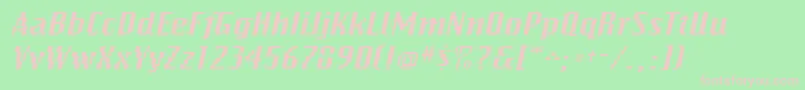 Więcej informacji o czcionce BitmapwideItalic Czcionka BitmapwideItalic – różowe czcionki na zielonym tle