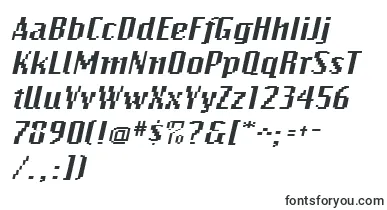 BitmapwideItalic font