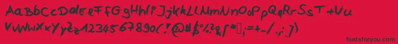 Celi Font – Black Fonts on Red Background