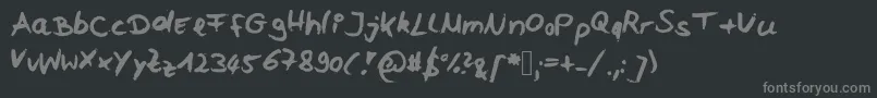 フォントCeli – 黒い背景に灰色の文字