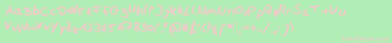 Celi Font – Pink Fonts on Green Background