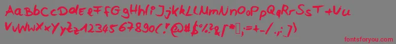 Celi Font – Red Fonts on Gray Background