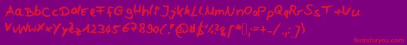 Celi Font – Red Fonts on Purple Background