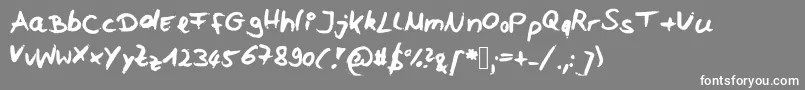フォントCeli – 灰色の背景に白い文字
