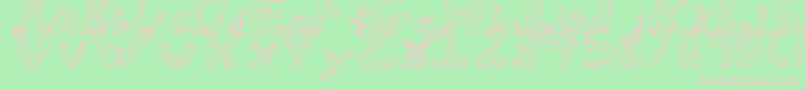FireWoodRegular Font – Pink Fonts on Green Background