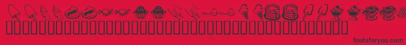 KrSweetTooth Font – Black Fonts on Red Background