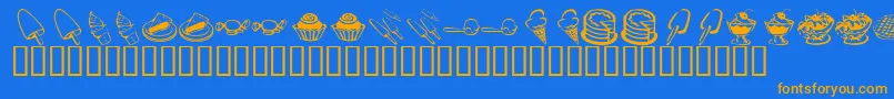 More about KrSweetTooth Font KrSweetTooth Font – Orange Fonts on Blue Background