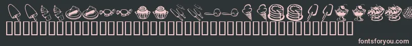 KrSweetTooth Font – Pink Fonts on Black Background