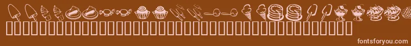 KrSweetTooth Font – Pink Fonts on Brown Background