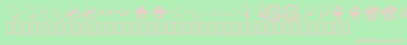 KrSweetTooth Font – Pink Fonts on Green Background