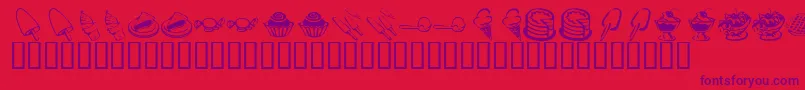 KrSweetTooth Font – Purple Fonts on Red Background