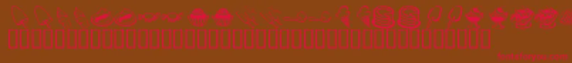 KrSweetTooth Font – Red Fonts on Brown Background