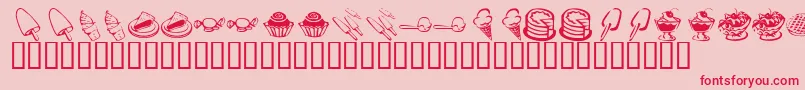 KrSweetTooth Font – Red Fonts on Pink Background