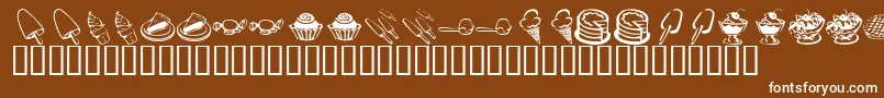 fuente KrSweetTooth – Fuentes Blancas Sobre Fondo Marrón