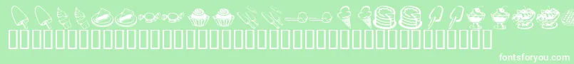 KrSweetTooth Font – White Fonts on Green Background