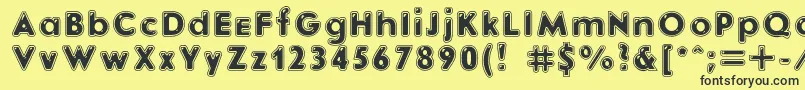 Ebonitc Font – Black Fonts on Yellow Background