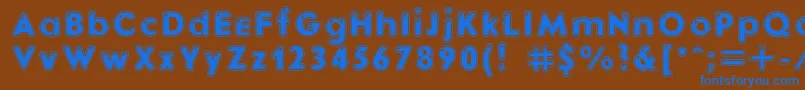 Ebonitc Font – Blue Fonts on Brown Background