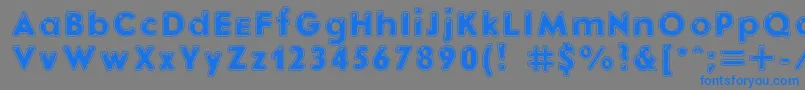 Ebonitc Font – Blue Fonts on Gray Background