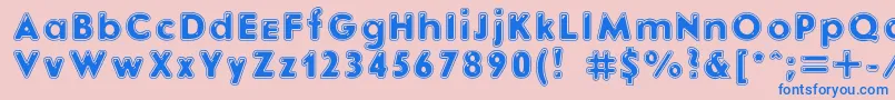 Ebonitc Font – Blue Fonts on Pink Background