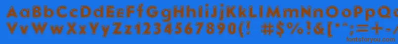 Ebonitc Font – Brown Fonts on Blue Background