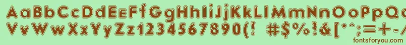 Ebonitc Font – Brown Fonts on Green Background