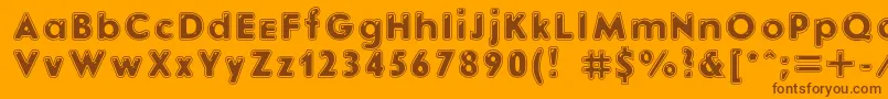 Ebonitc Font – Brown Fonts on Orange Background