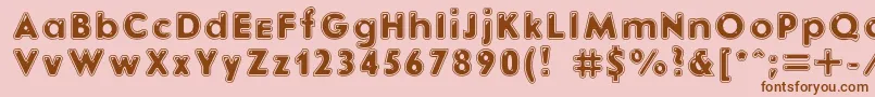 Ebonitc Font – Brown Fonts on Pink Background