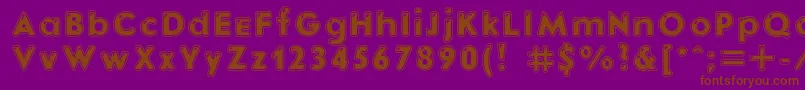 Ebonitc Font – Brown Fonts on Purple Background